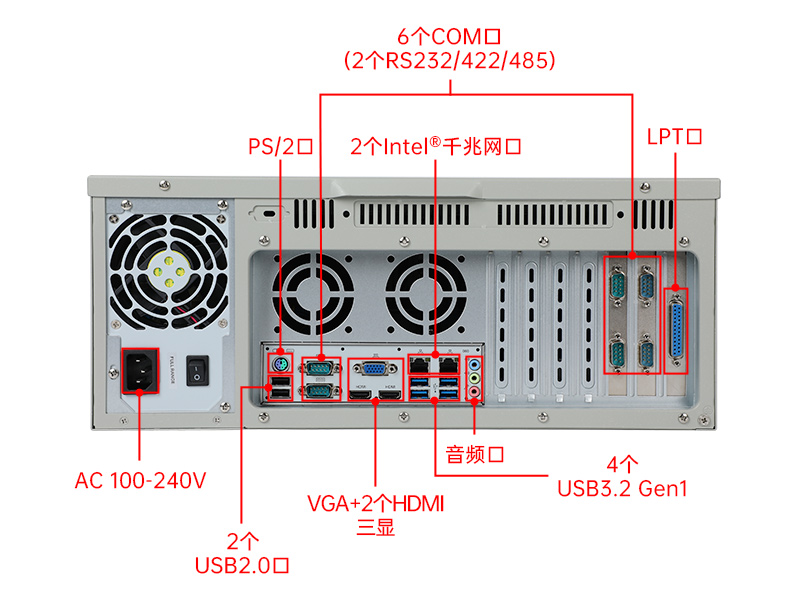 4U工控机|支持5个PCI插槽|DT-610P-JH420MA品牌