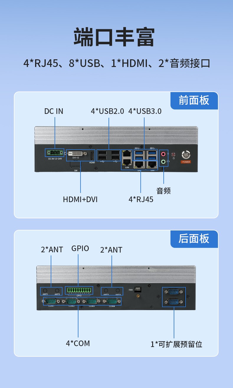 嵌入式无风扇工控机,工业自动化主机,DTB-3025-H110.jpg