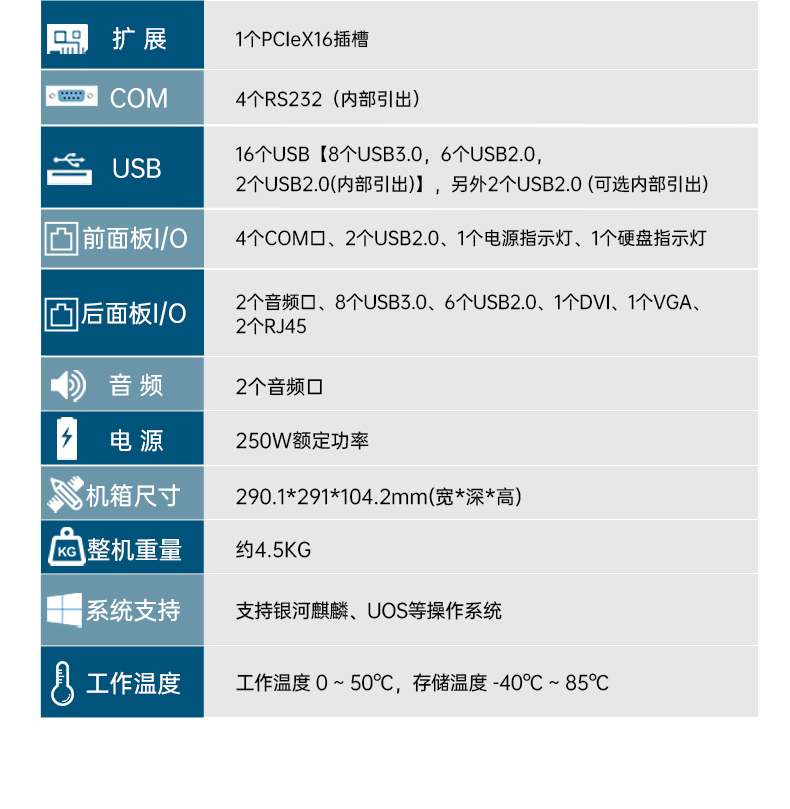 飞腾D2000自主可控工控机,东田国产化工业电脑,数据采集专用主机,DTB-2102L-FD2KMC2.jpg